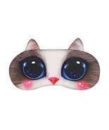 Funny Cartoon 3D Cat Eyes Sleep Mask Creative Light Shading Eye Mask, White Pink - $15.69