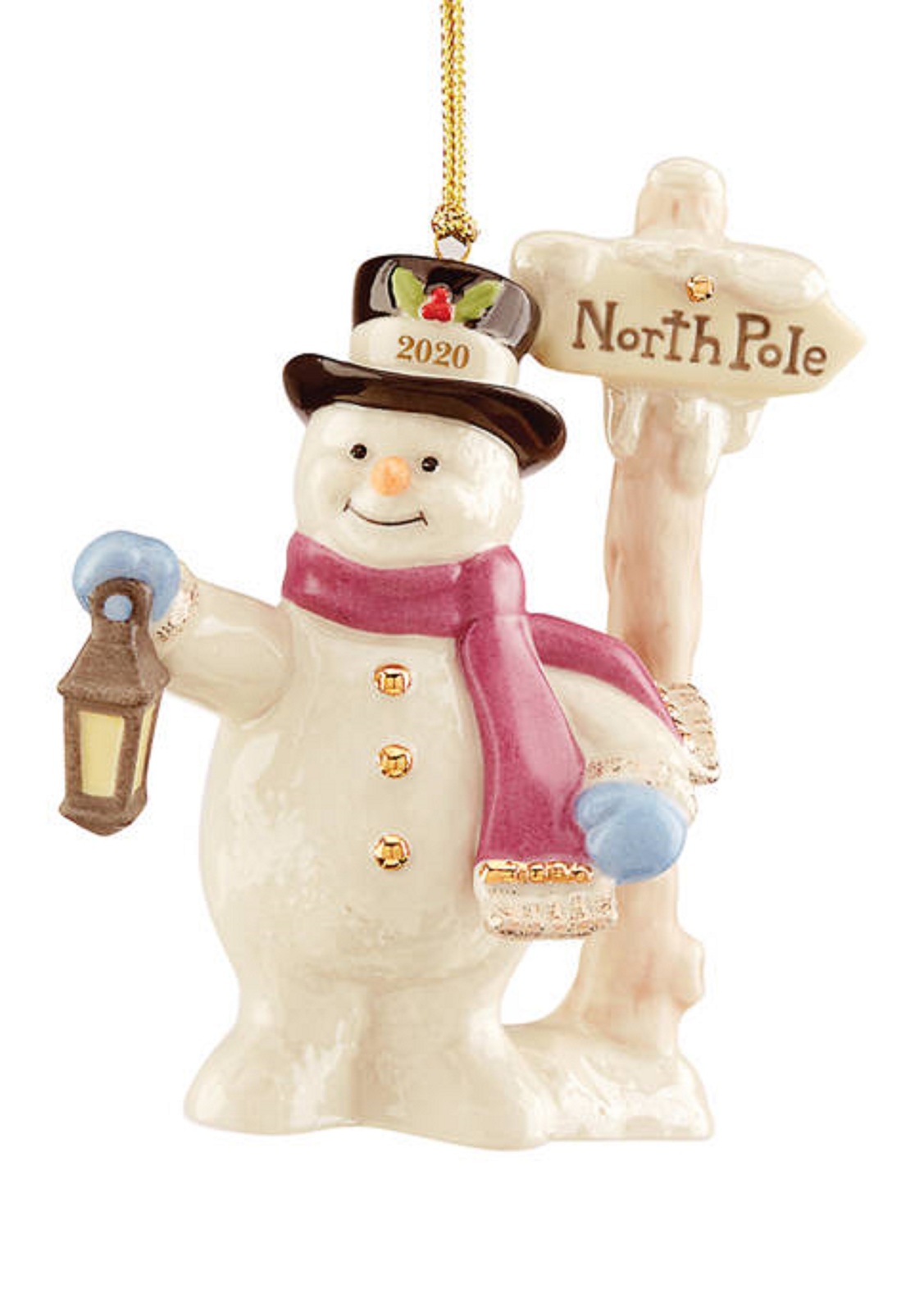 Lenox 2020 Snowman Figurine Ornament Annual North Pole Frosty Christmas ...