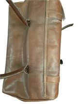 NWT New Large Women Ralph Lauren Brown Leather Tote Satchel Purse Handbag Feet image 9