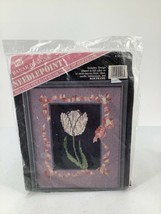 Banar Designs Needlepoint Printed Design 8&quot;X10&quot; With Frame Flower Tulip ... - $10.39