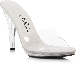 Ellie Shoes 421-VANITY 4.5&quot; Heel Clear Mule, US Women&#39;s 11 - $52.46