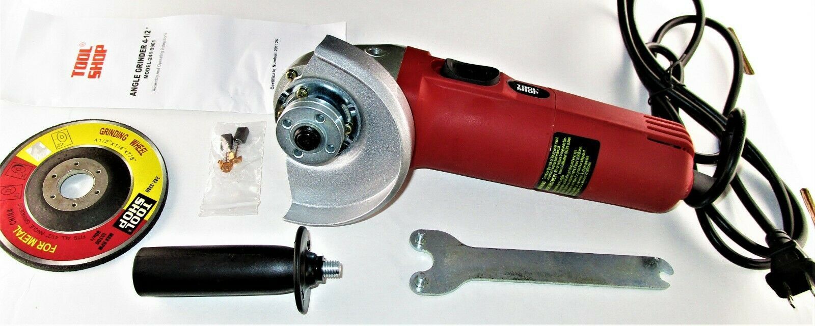 TOOL SHOP 4 1/2” Angle Grinder Model 2419961 11,500 RPM Grinders