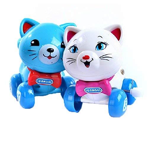 PANDA SUPERSTORE Set of 2 Cute Animals Wind-up Toy for Baby/Toddler/Kids, Cat(St