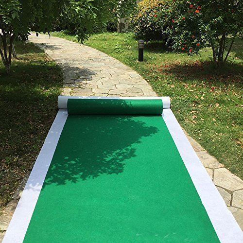 HUAHOO Aisle Runners Wedding Accessories Glass Green Aisle Runner