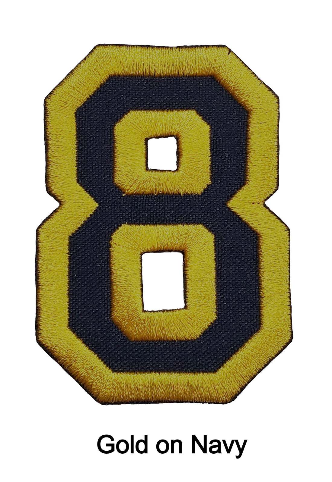 Numbers College Varsity Letterman Embroidered Iron On Patch 3" Varsity