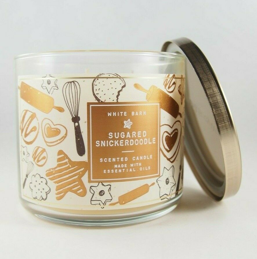 1 Bath Body Works White Barn Sugared Snickerdoodle 3-wick Scented Candle 14.5oz