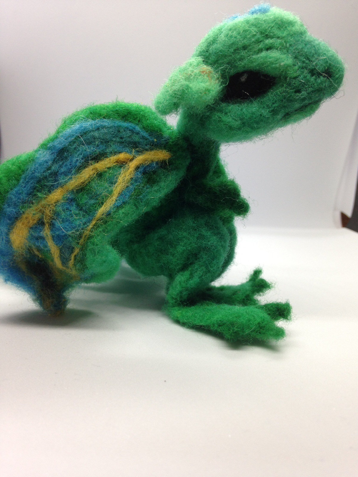 Needle felted dragon, wool needle felting, baby dragon, green dragon, fantasy, Art