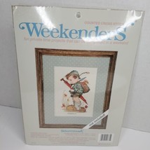 Vintage Weekenders Cross Stitch Kit Hummel Looks Like Rain 02775 Boy w U... - $12.56