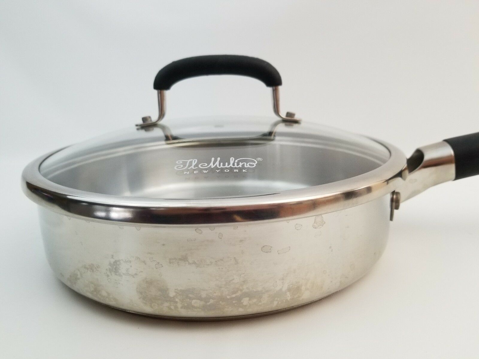 Skillet Stainless Steel Frying Pan TL Mulino 9 1/2 Inch Diameter With