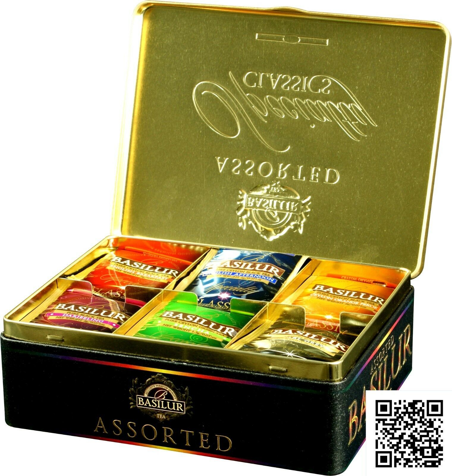 Basilur Specialty Classics 60 Ceylon Tea Bags Gift Tin Caddies Tea
