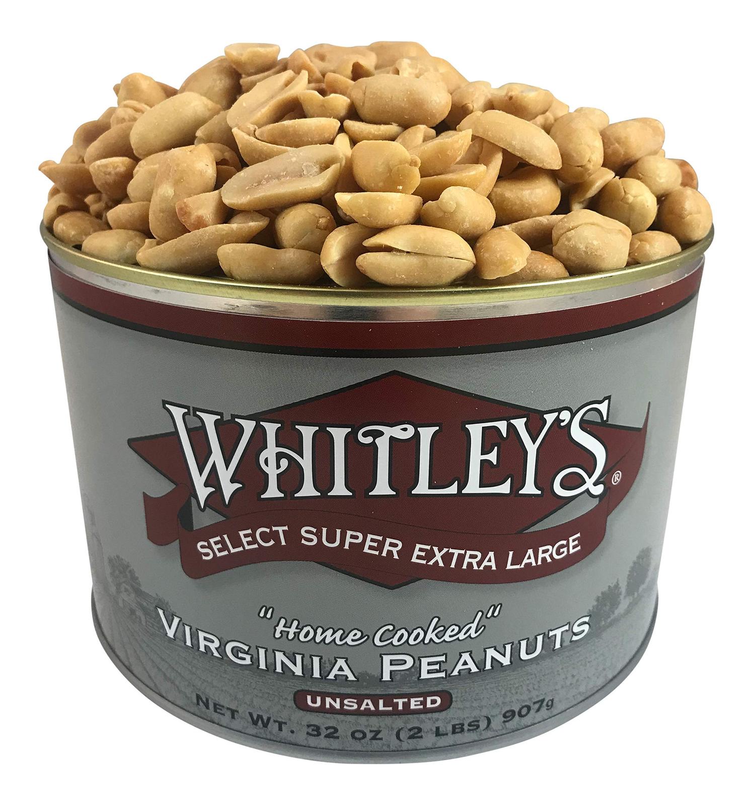 Whitley’s Unsalted Virginia Peanuts 32 Oz Planters Nuts