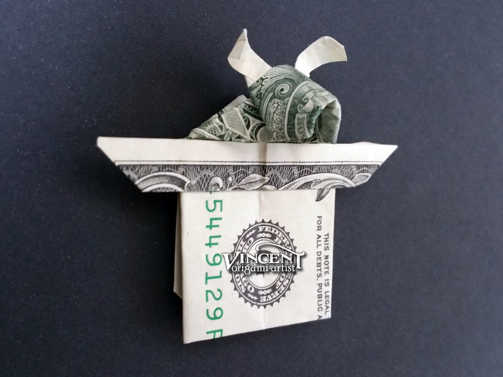 dollar bill origami bunny
