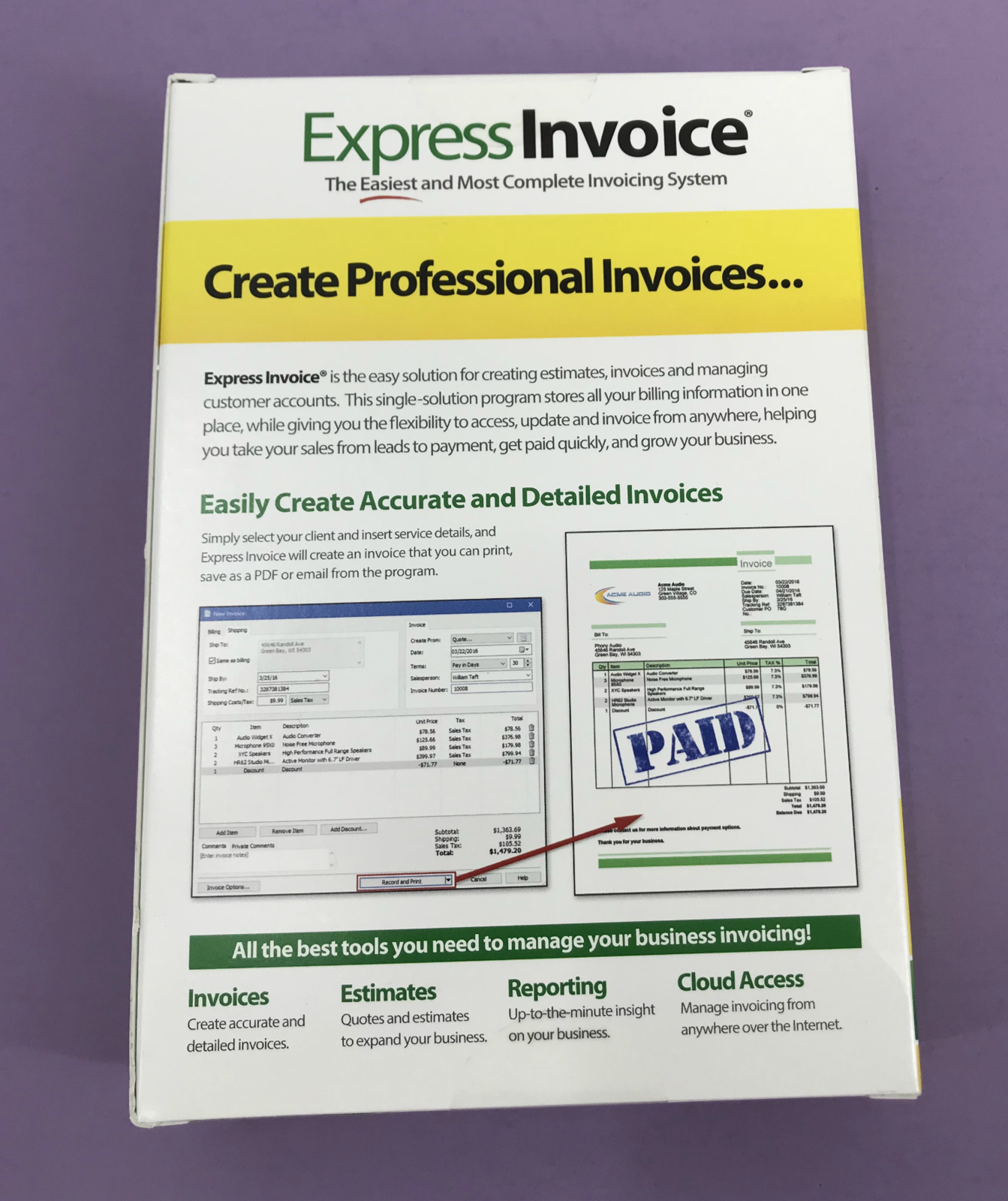 express invoice professional invoicing software