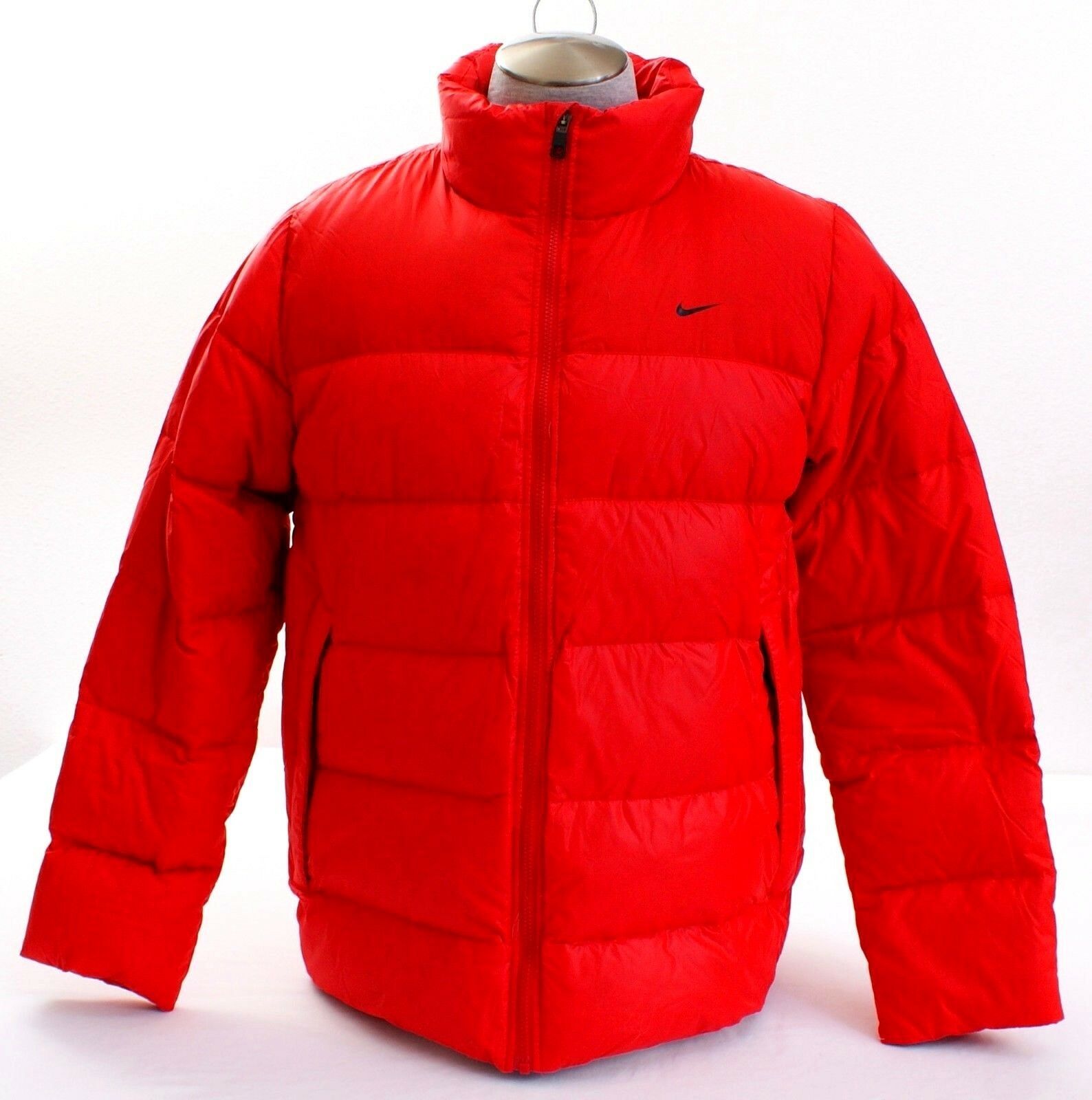 Nike Red Zip Front Down Filled Puffer Jacket Men's NWT Outerwear