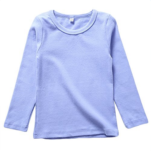 KISBINI Toddler Girls Long Sleeve Cotton Tees Kids T-Shirt Tops Light ...
