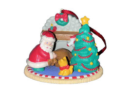 Vintage AVON Collection Christmas With Santa Delivering Gifts Tree Ornament - $11.88