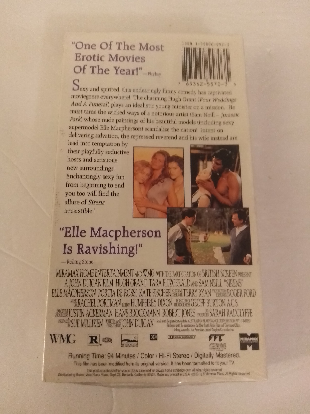 Sirens VHS Video Cassette Hugh Grant Elle Macpherson Brand New Factory ...