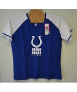 NFL Indianapolis Colts Womens Deep V Raglan Shirt Royal Blue Plus Size, ... - $21.78