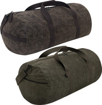 Waxed Canvas Shoulder Duffle Bag Water Resistant Medium Carry Bag 19&quot; x ... - $24.99