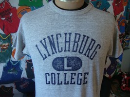 Vintage Lynchburg College Hornets Hillcats Gray Champion T Shirt M  - $39.59