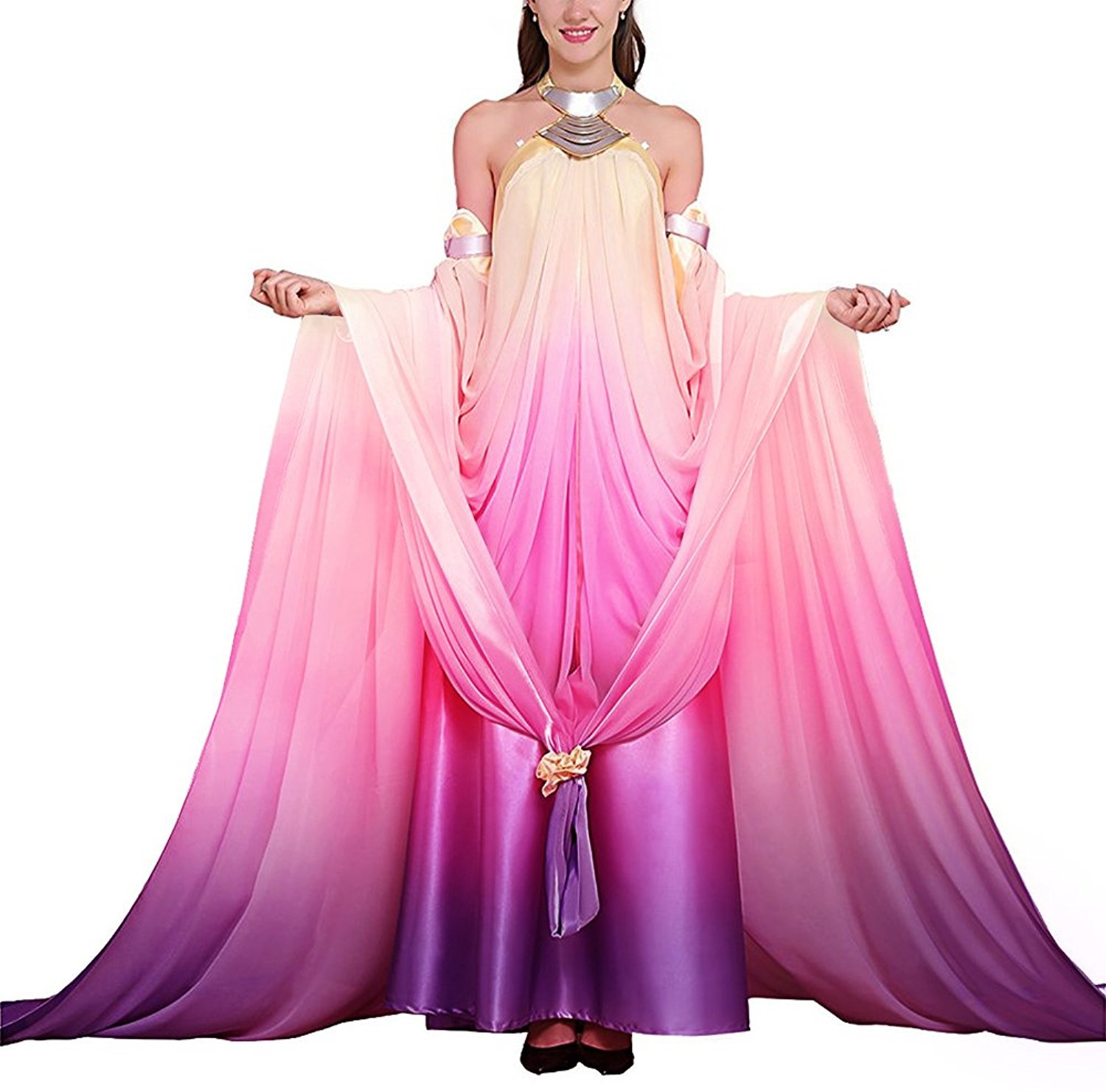 Cosplay Star Wars 3 Padmé Naberrie Amidala Cosplay Costume Dress.