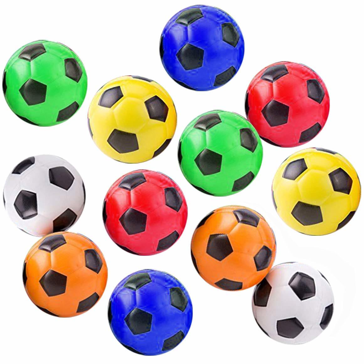 Akusety Mini Sports Stress Balls Soccer Balls Fun, 12Pack Foam Ball 2.