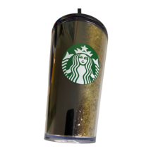 Starbucks Exclusivité Vacances 2020 Doré Paillette/Noir 16oz Verre Tasse... - $28.59