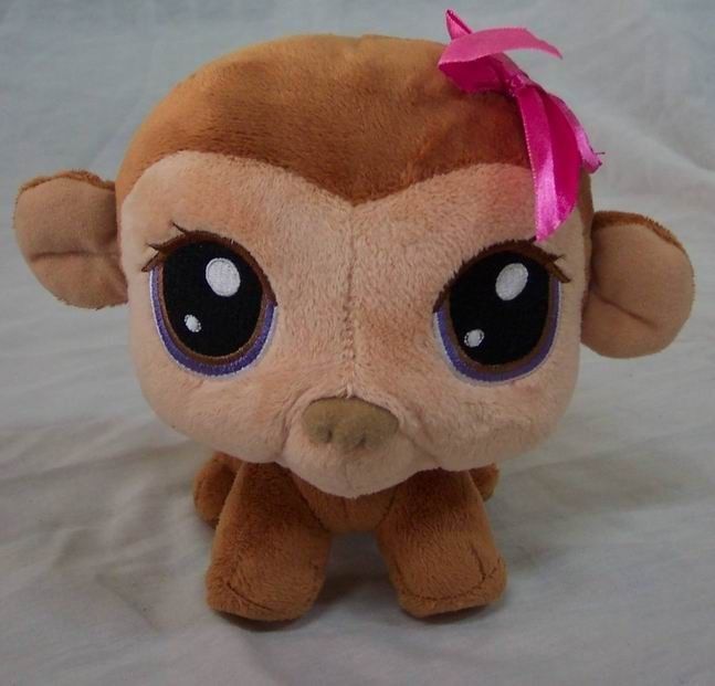 Hasbro Littlest Pet Shop LITTLE GIRL MONKEY BOBBLEHEAD Plush STUFFED ANIMAL Toy Other