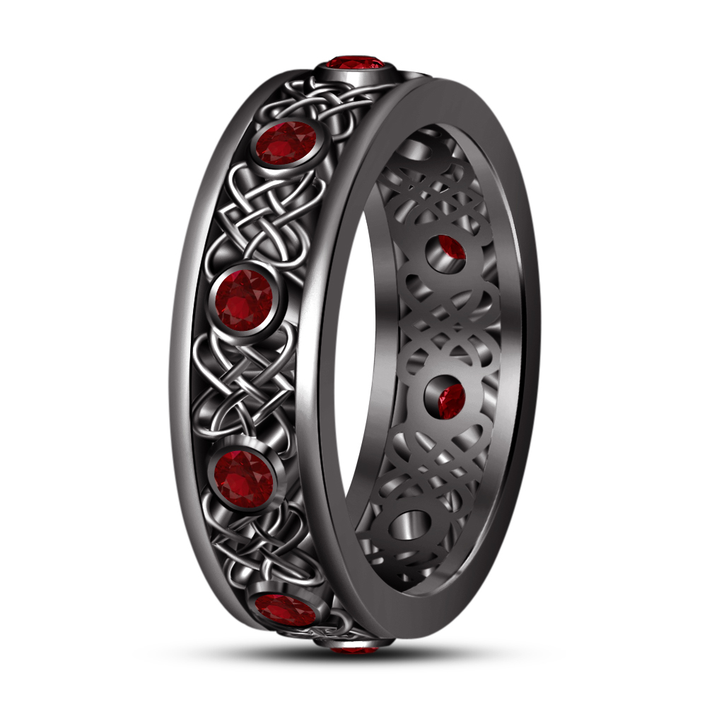 Black Rhodium Plated Sterling Silver Red and 50 similar items