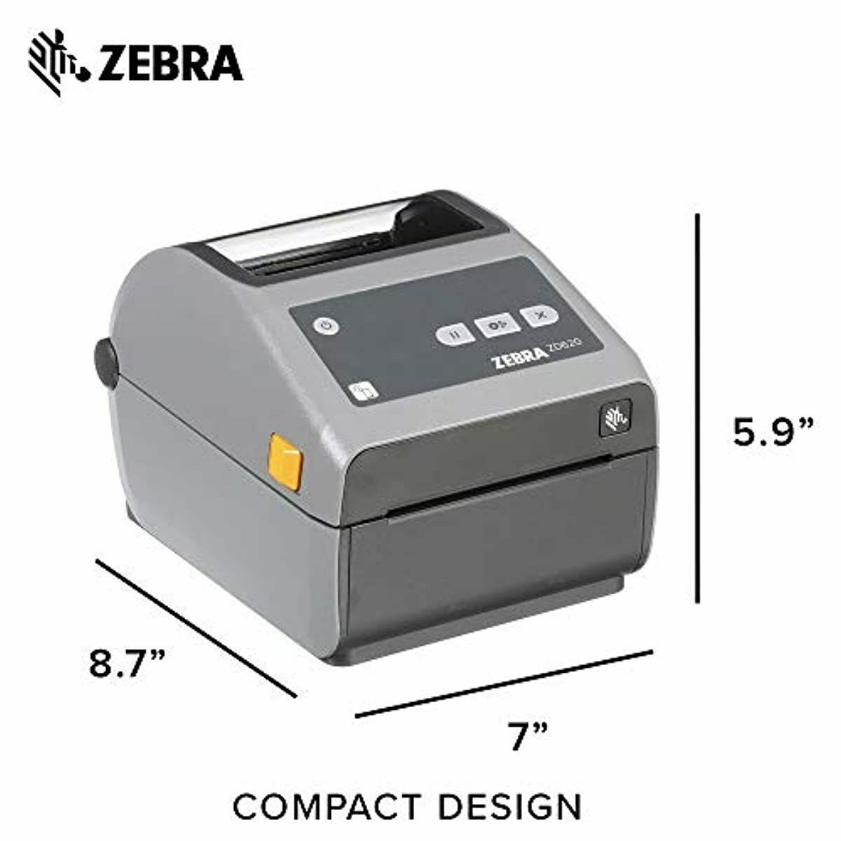 Zebra Zd620d Direct Thermal Desktop Printer 300 Dpi Print Width 4 In Wifi Blueto Printers 6297