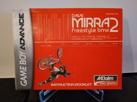 DAVE MIRRA 2 FREESTYLE BMX NINTENDO GAMEBOY ADVANCE GBA Instruction Manu... - $4.55