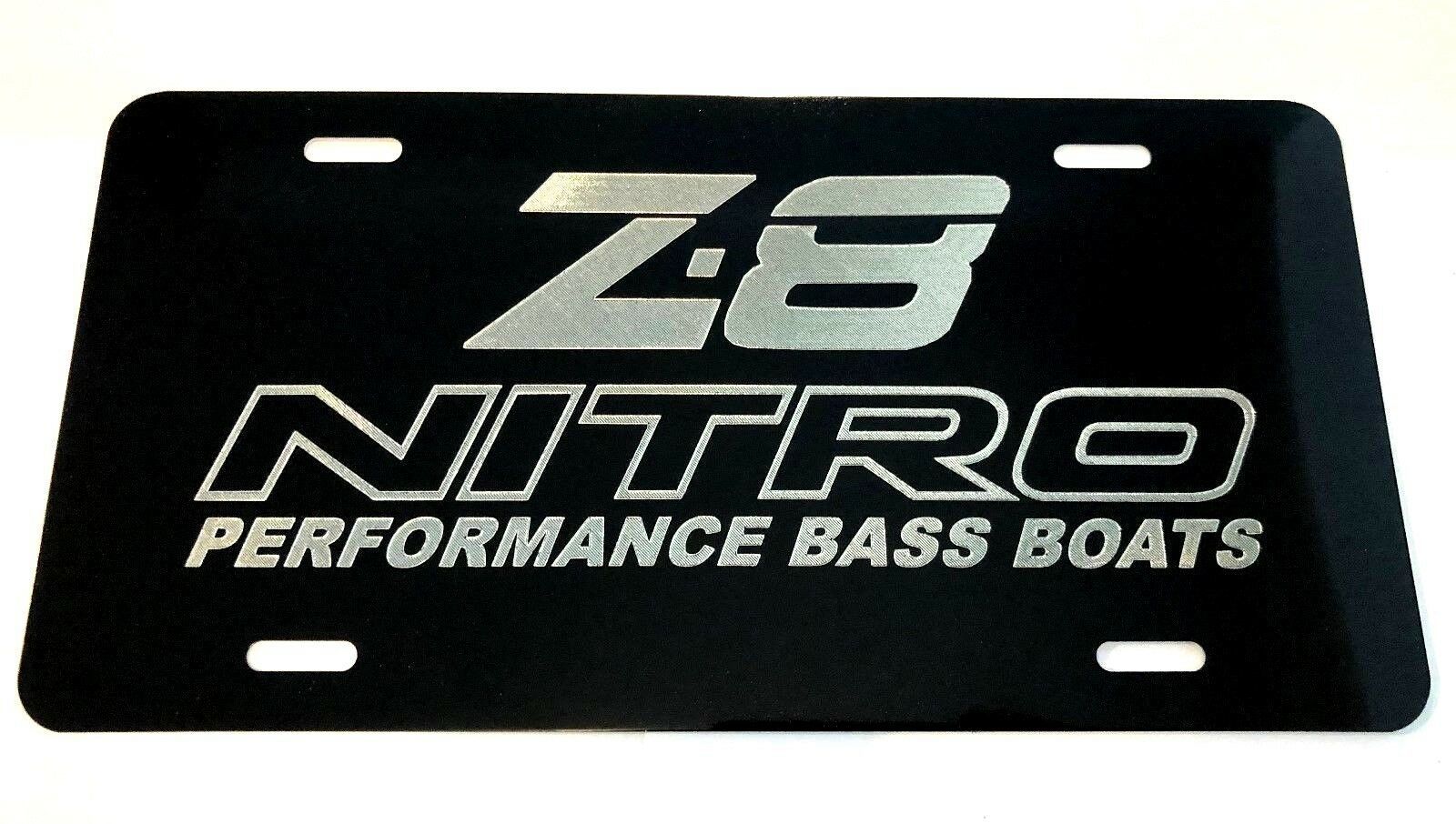 Nitro Z-8 Boats LOGO Car Tag Diamond Etched on Aluminum License Plate