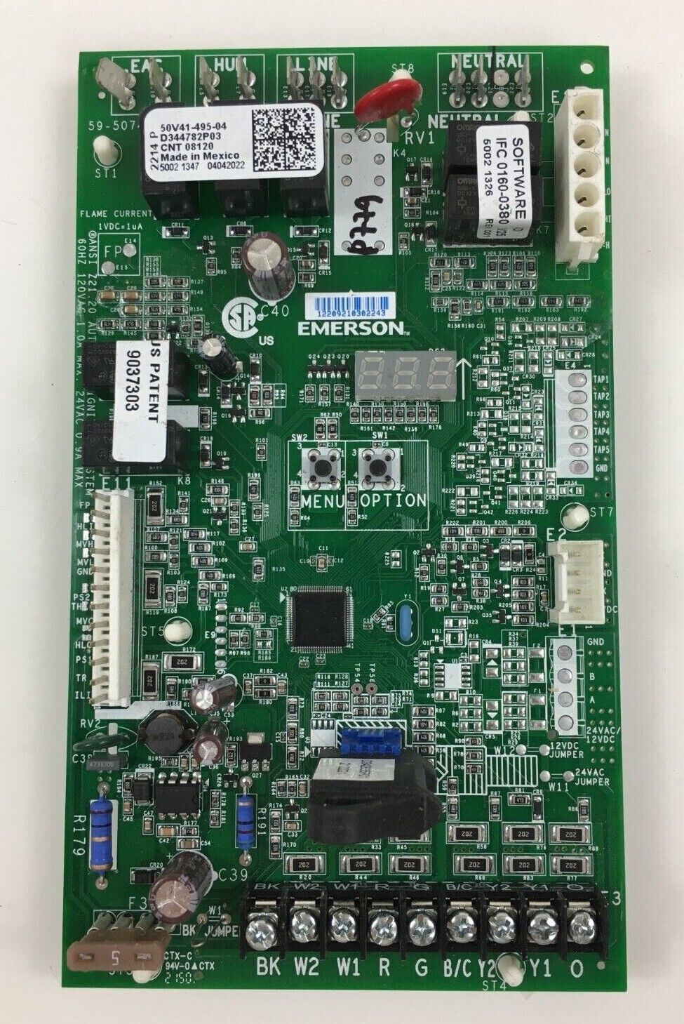 Emerson D344782P03 Furnace Control Board Trane 50V4149504 01600380