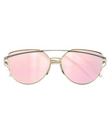 Damen Herren Brille Metall Flach Linse Vintage Mode Gespiegelt Übergröße - $10.74