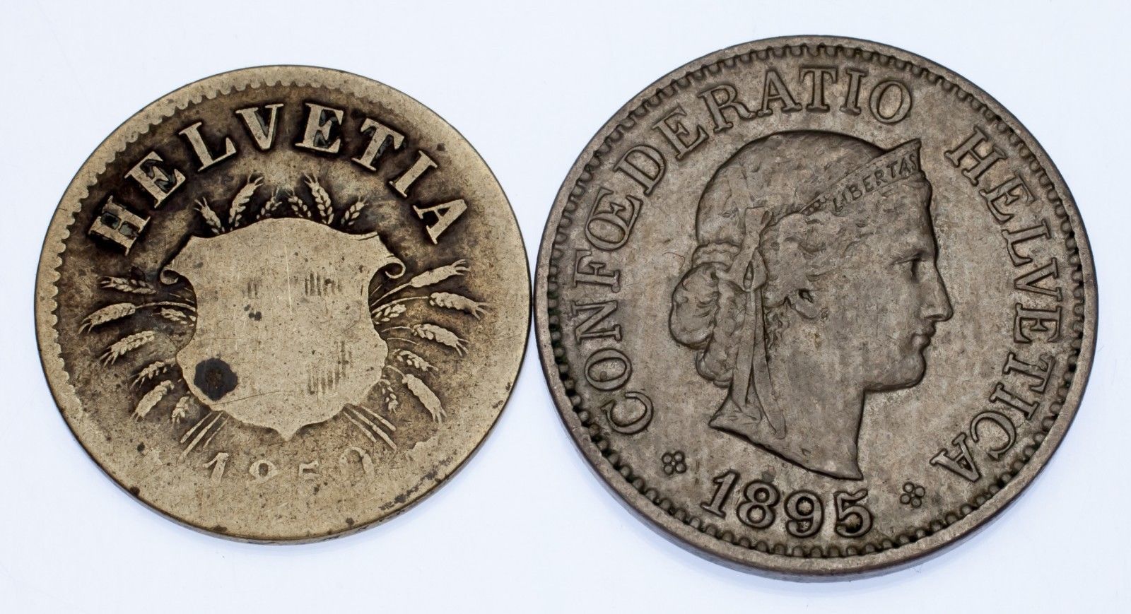 Old Switzerland Coin Lot 20 Coins 10 RAPPEN FREE SHIPPING