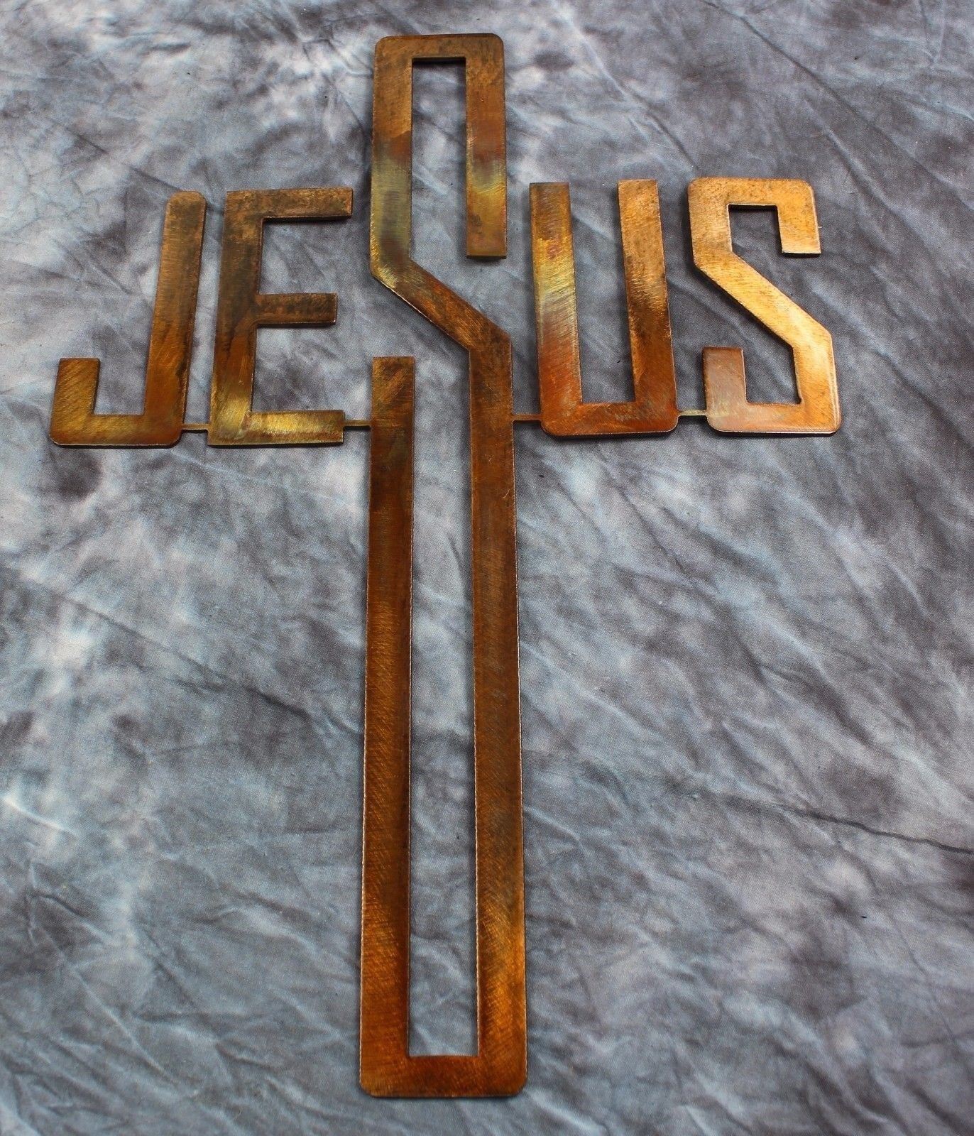 Primary image for Jesus Cross Metal Wall Art  13 3/4" tall x 10" wide