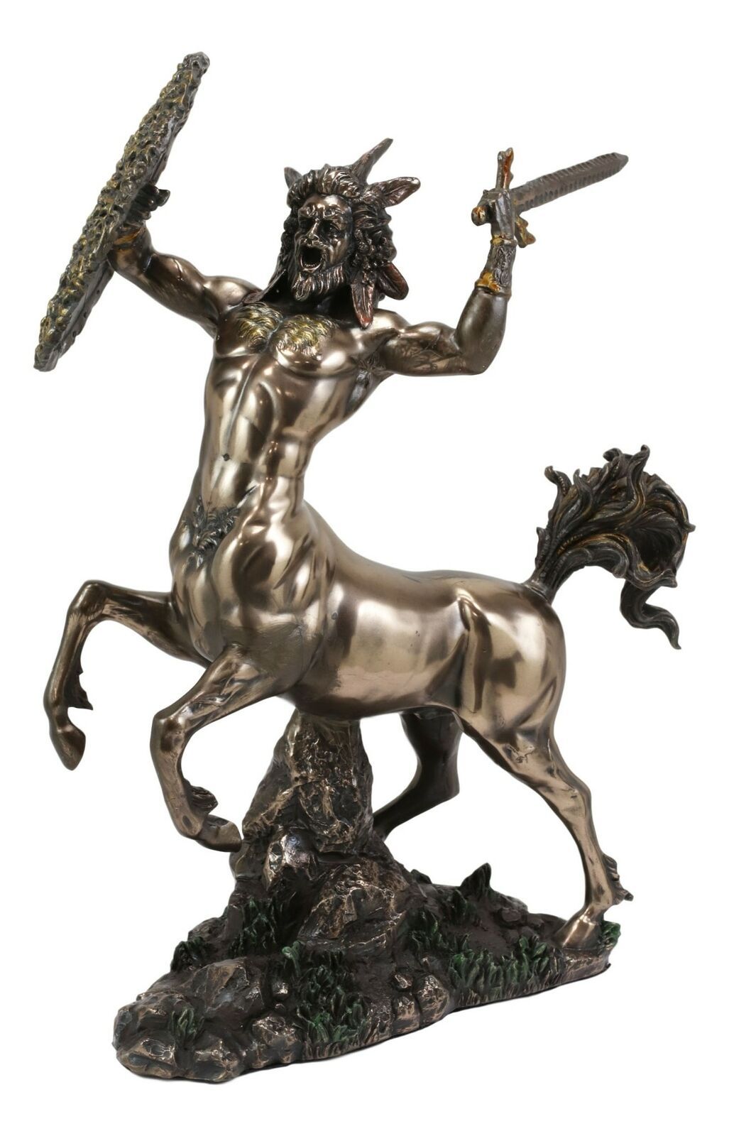 Greek Mythology Half-Man And Horse Centaur Charging with Sword and Shield Statue