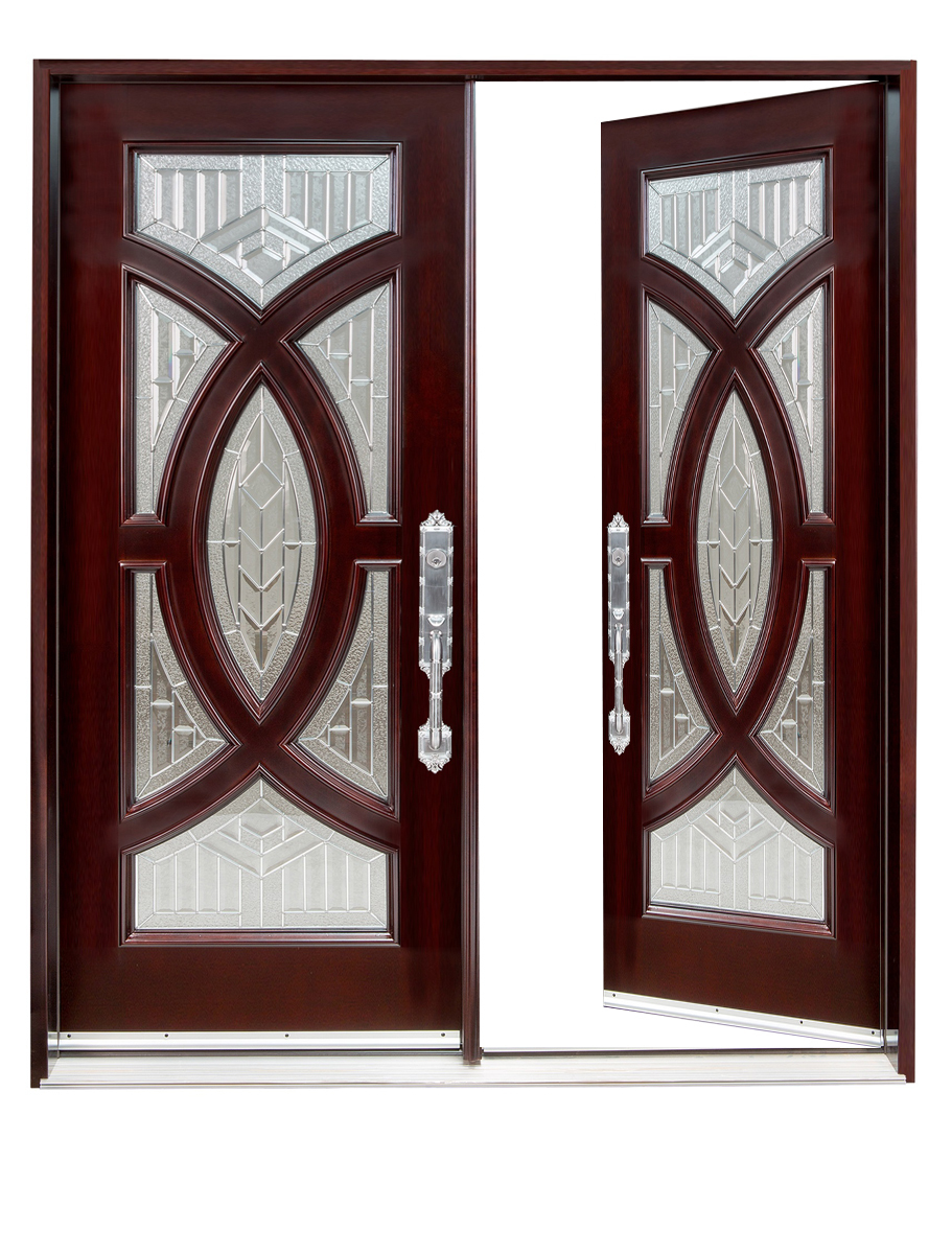 705A 30&quot;X80&quot;X2 Rigt Hand Swing In Mahogany Exterior Front
