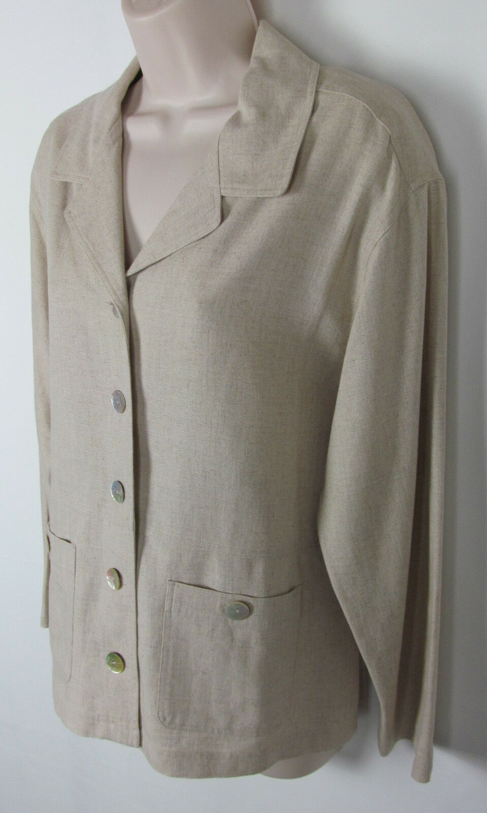 Talbots Linen blend jacket Beige Womens Size and 42 similar items