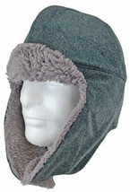 Vintage Swiss army wool winter hat cap wool grey thermal cold weather 1970s - $17.00