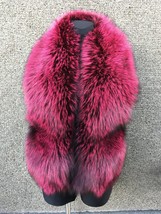Silver Fox Fur Collar 55' Saga Furs Royal Stole Pink image 1