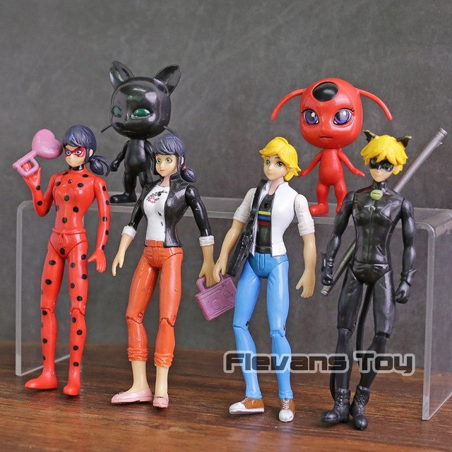 ladybug and cat noir figures