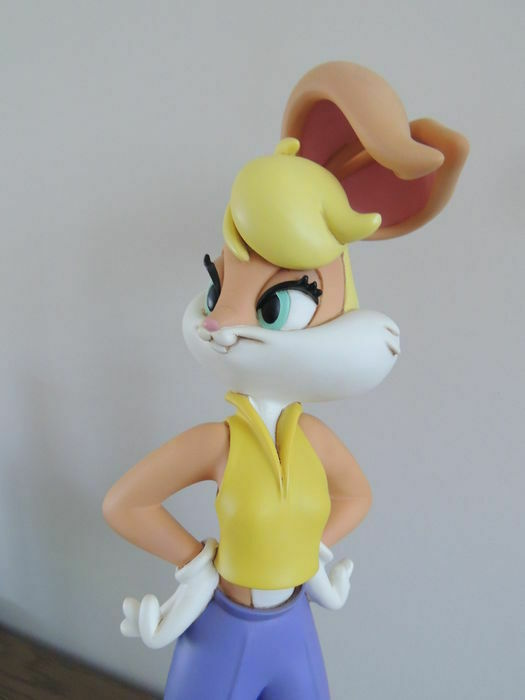 Extremely Rare Looney Tunes Bugs Bunny Lola Bunny Standing Big Figurine Statue Looney Toons 8201