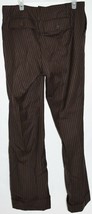 Banana Republic Women's Chocolate Brown Pinstripe Lined Dress Pants Size 14 image 2