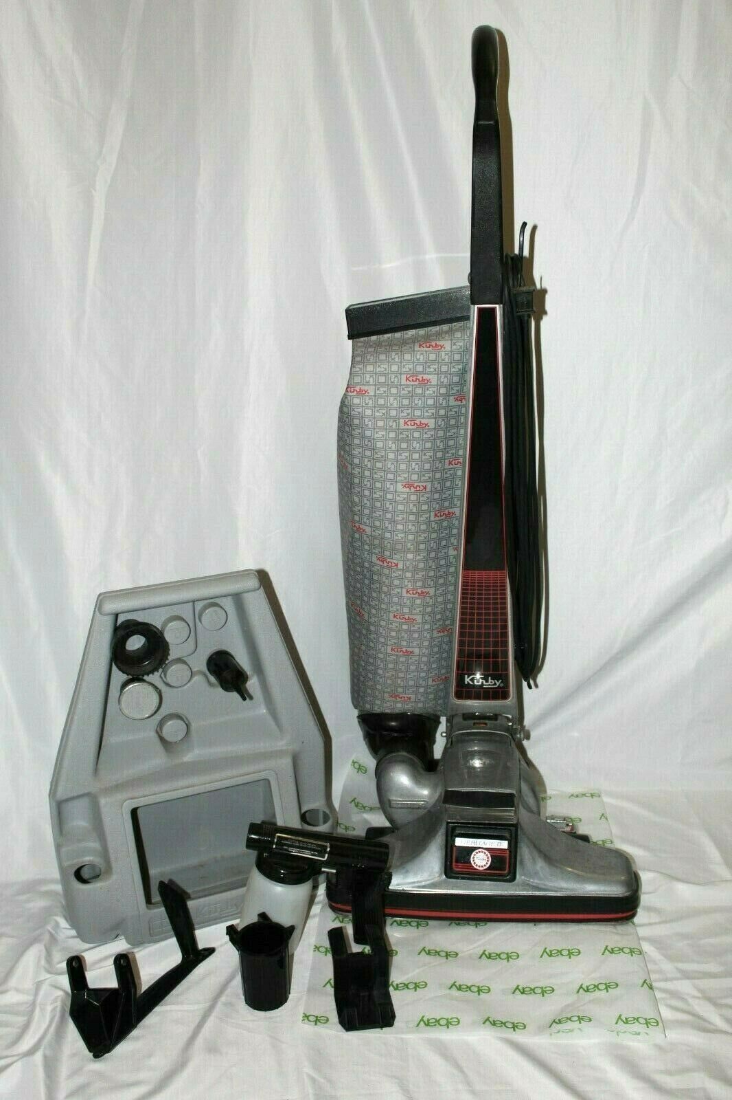 VINTAGE 1984 KIRBY HERITAGE II VACUUM CLEANER W/ VARIOUS ATTACHMENTS