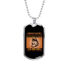 Dog Life Coach Head Necklace Stainless Steel or 18k Gold Dog Tag 24" Chain - $37.95+