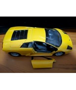 1:24 Scale Welly Yellow Lamborghini Detailed Diecast Model Car Has Broke... - $7.92