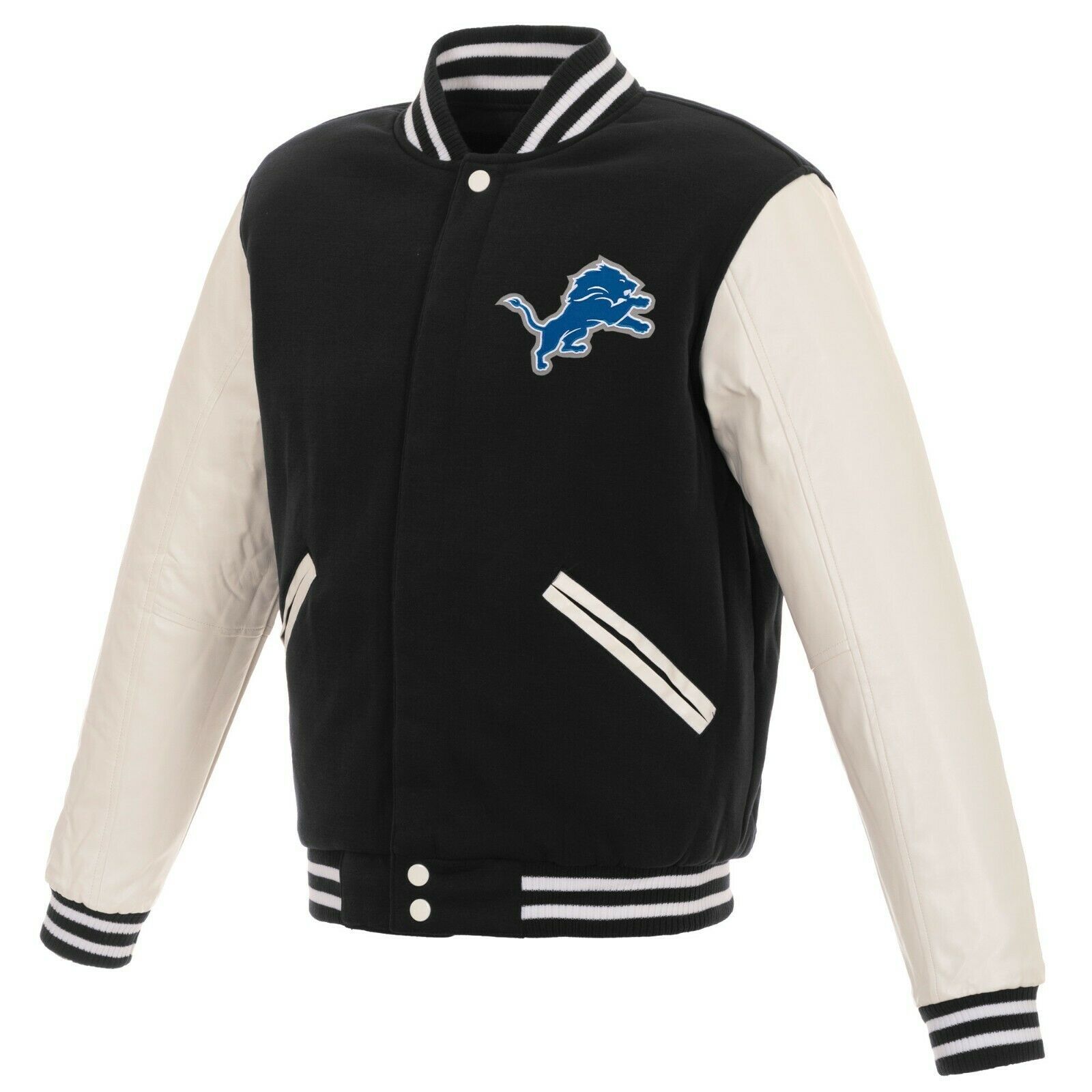 Minnesota Vikings JH Design Poly Twill Varsity Jacket - Black