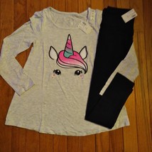 NWT Justice Girls Latte Top//Leggings Size 6 7 8 10 12 Outfit Full Length
