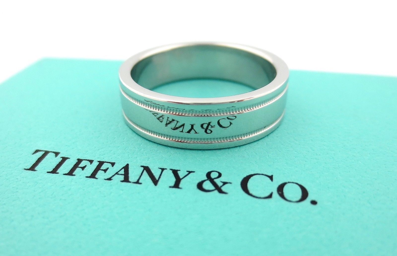 tiffany double milgrain platinum wedding band